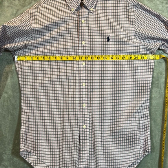 Ralph Lauren Shirt Mens Size 15-32 Purple Striped Long Sleeve Button‎ Up - Picture 3 of 12